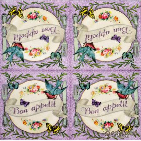 Serwetka do decoupage firmy AMBIENTE Bon appetit 33x33cm